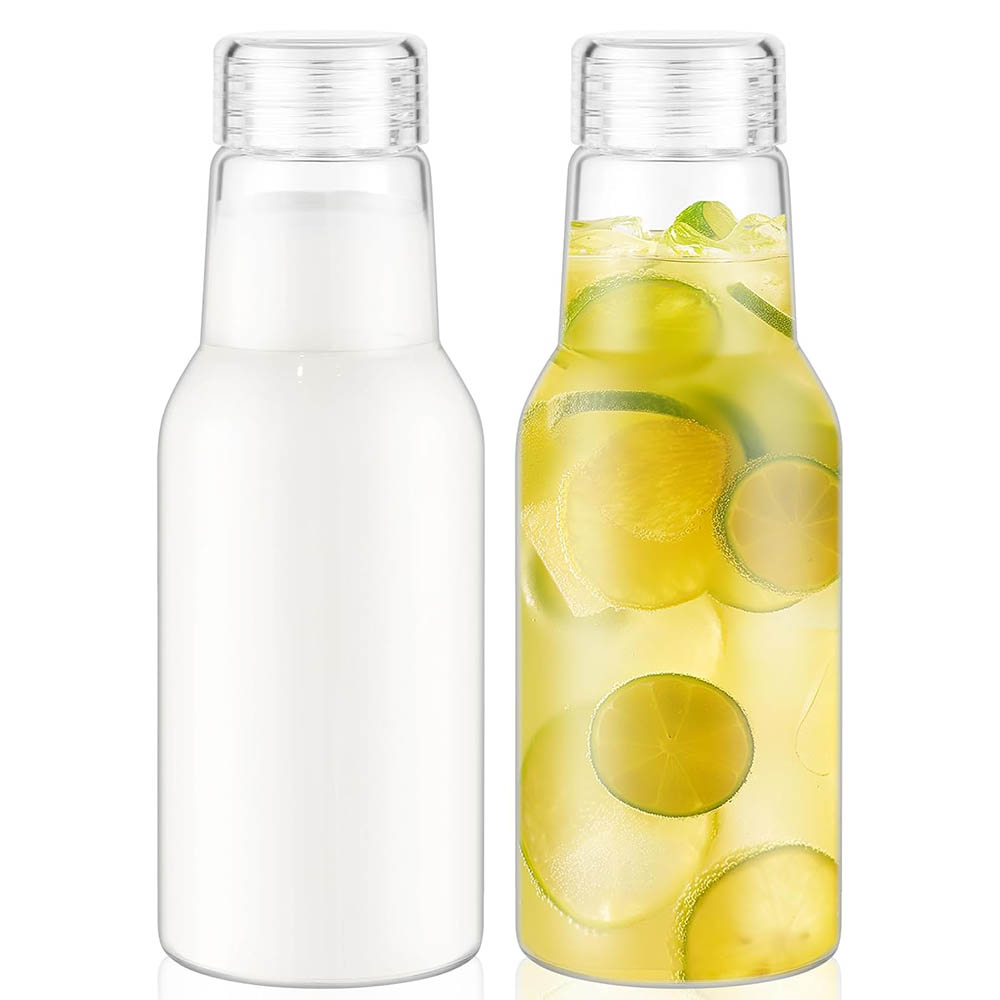 Food Storage 30 Years - 17oz Glass Bottles with Lids, for