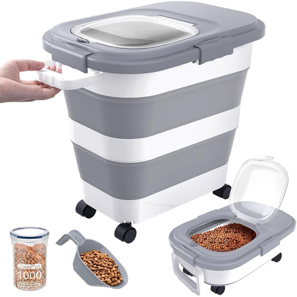 Food Storage Dog - Airtight Dog Food Storage Container, Collapsible