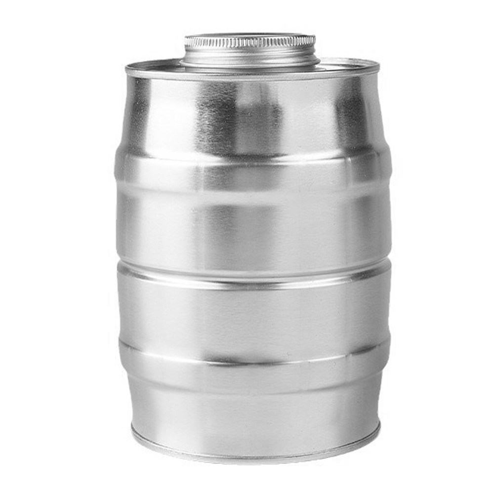 Food Storage Plastic Container - Wine Barrel Shaped Tinplate Coffee Canister