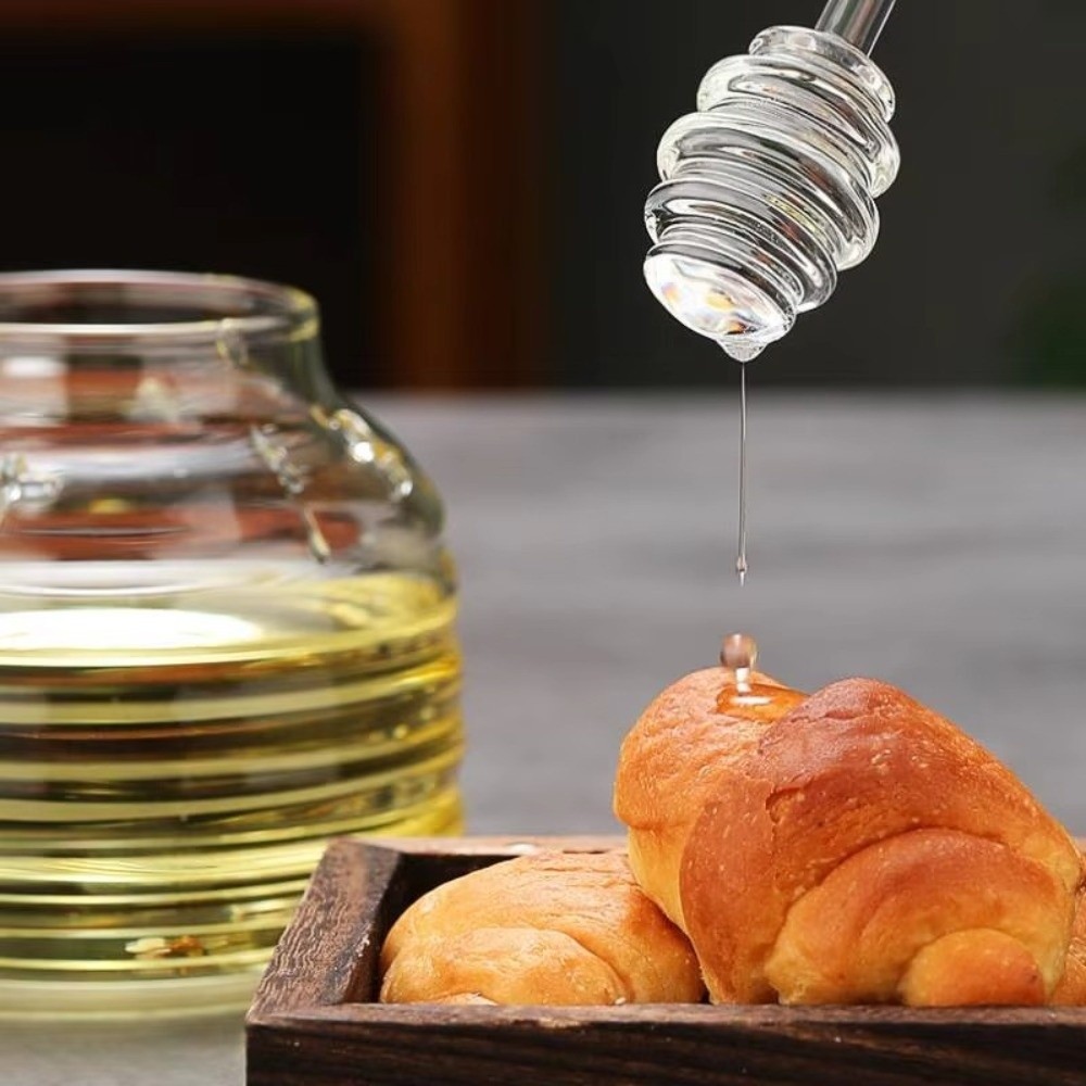 Food Storage Glass Containers Large - Transparent Glass Honeycomb Tank 280/400/500ml Large