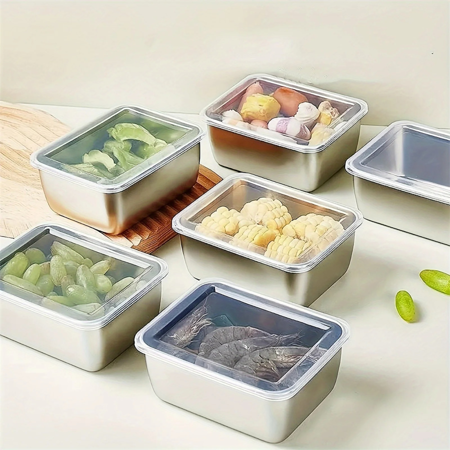 Food Storage Containers B&M - 1/3/5pcs Stainless Steel Food Storage Box