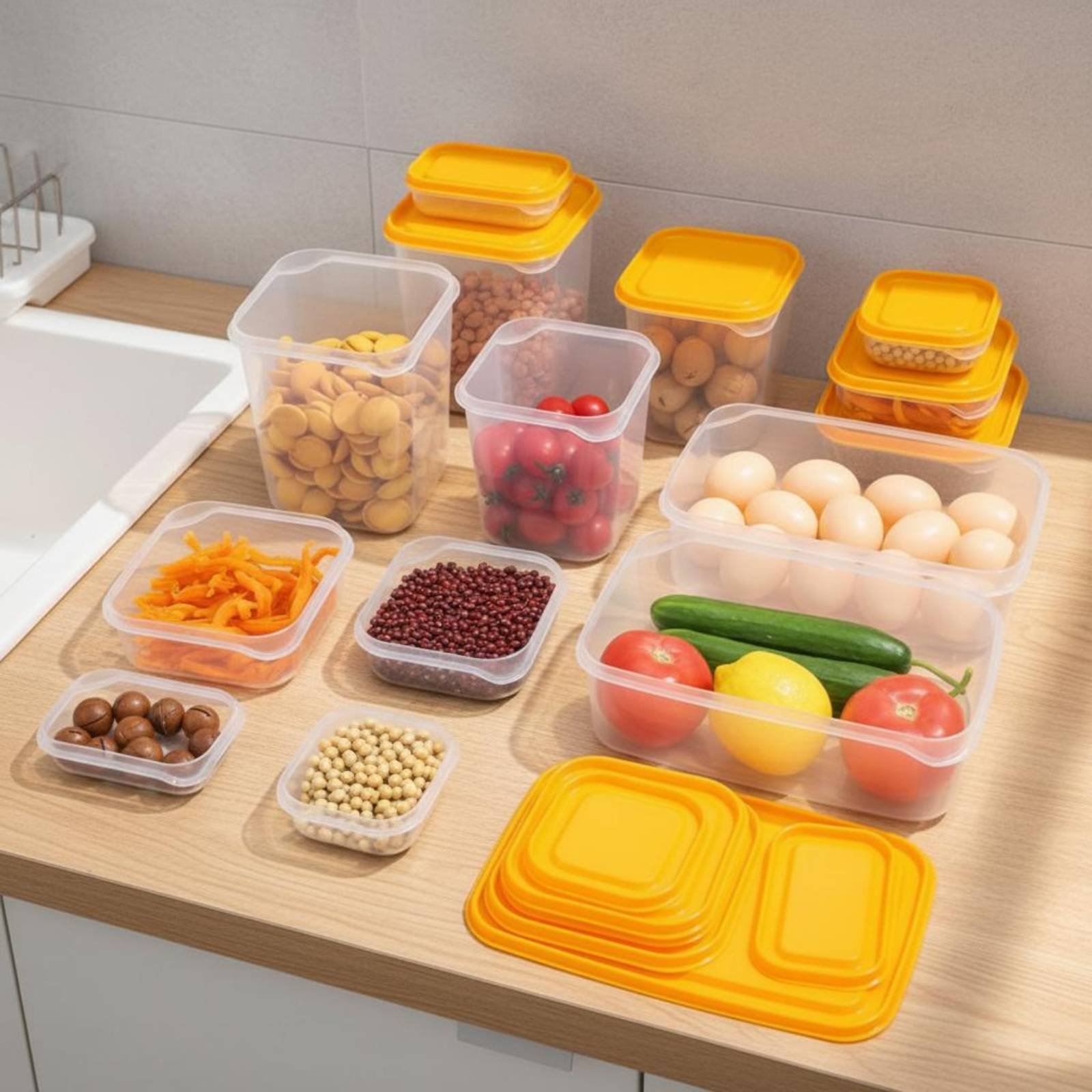 17 Pieces Fridge Storage Box S - Food Storage Plastic Container recension och pris