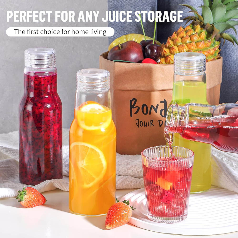 17oz Glass Bottles with Lids,  - Food Storage 30 Years recension och pris
