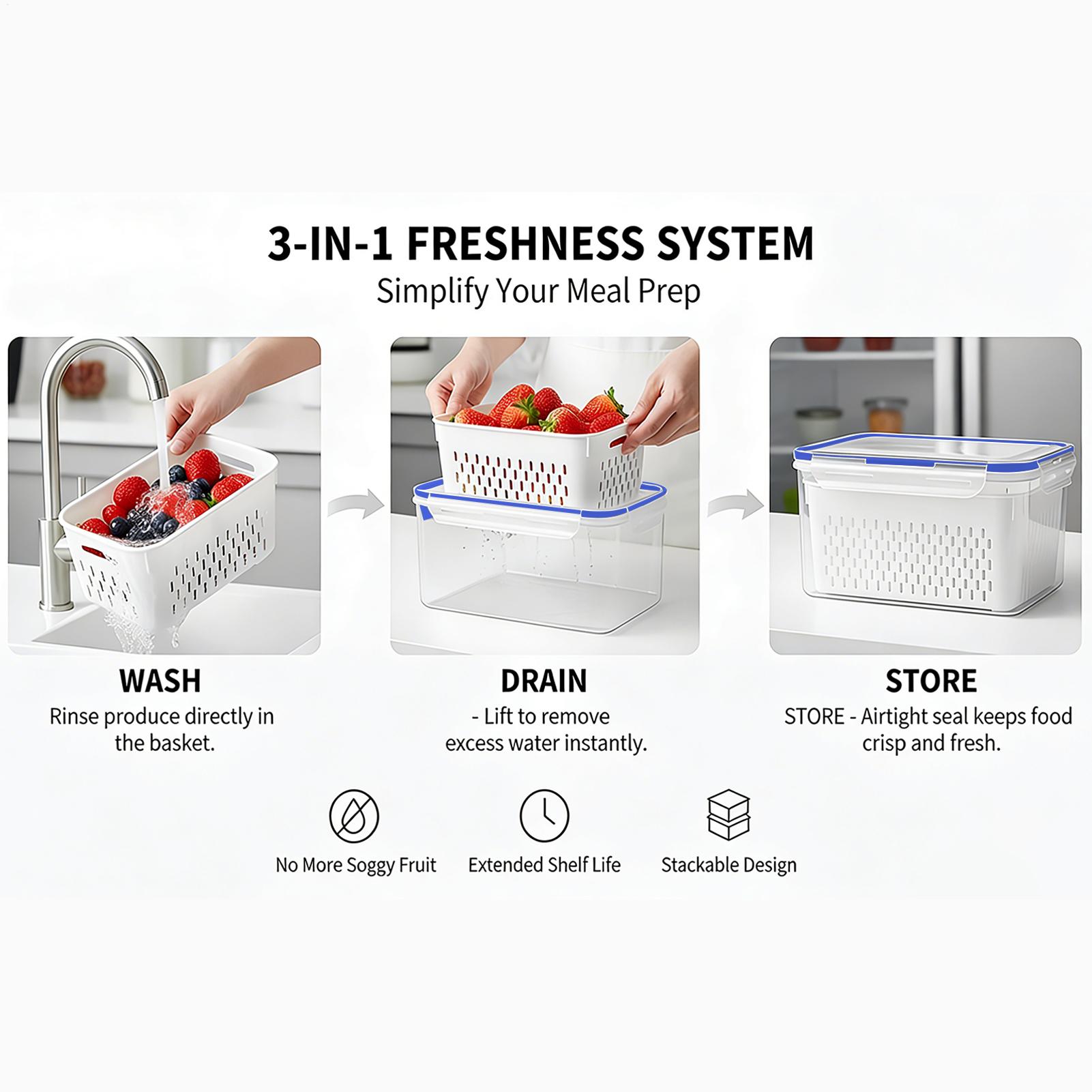 4 In 1 Food Storage Container  - Food Storage Plastic Container recension och pris