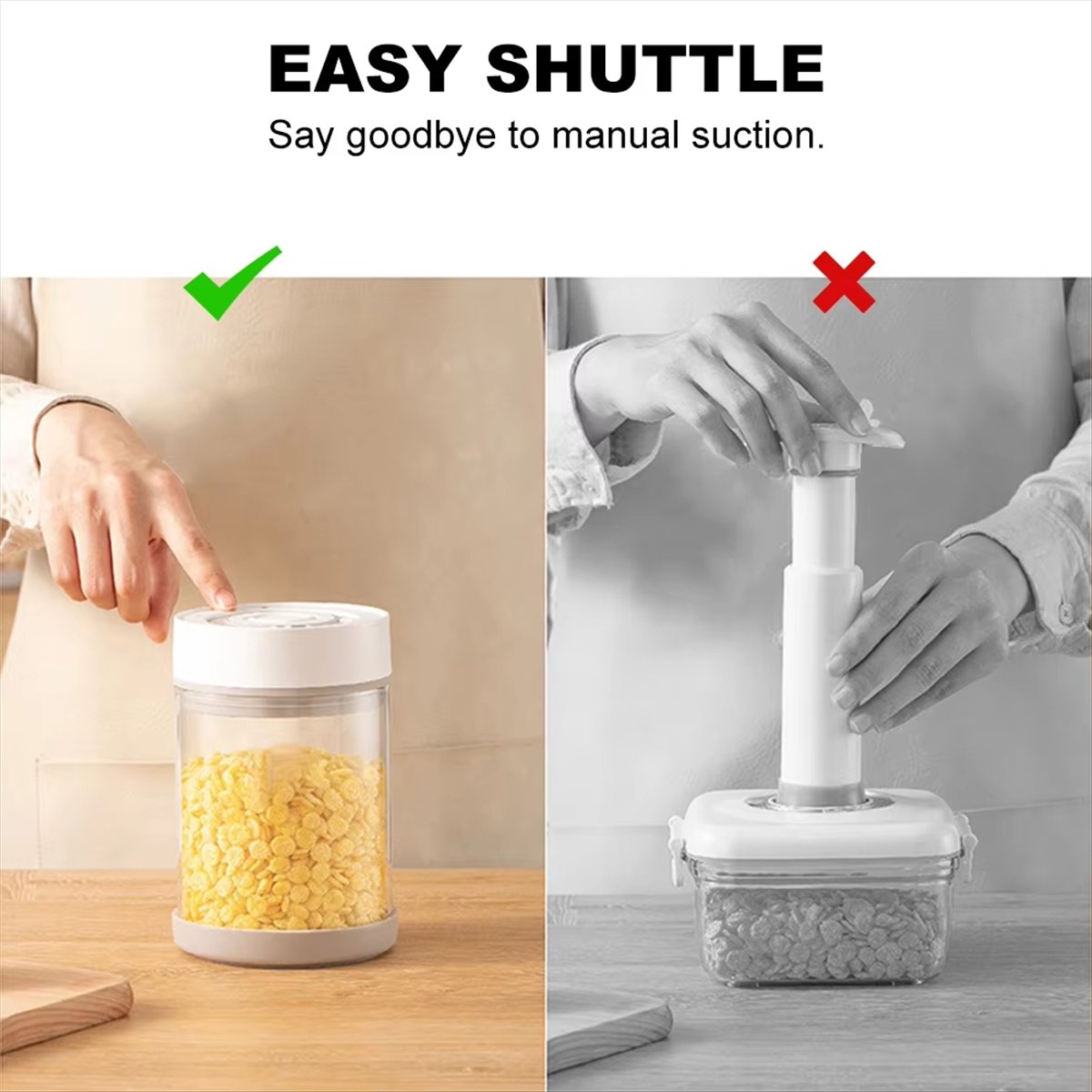 TOP RATED~ Vacuum Glass Jar fo - Food Storage Glass Containers Large recension och pris