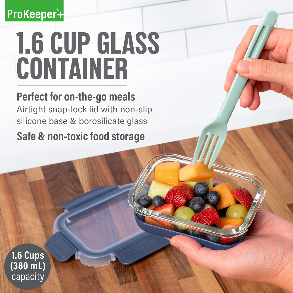 2 Pack 1.6 Cup Glass Food Stor - Food Storage Design recension och pris