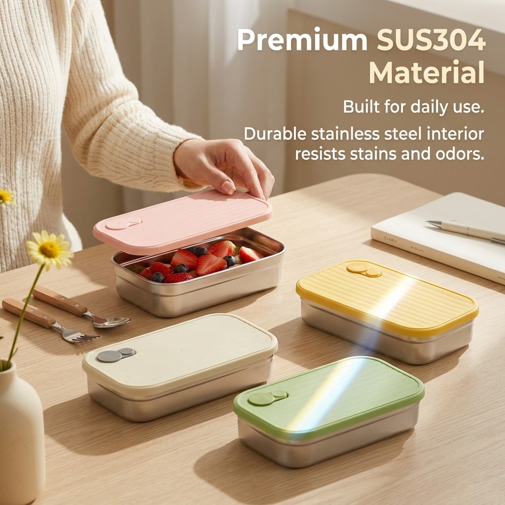 Stainless Steel Bento Box Meta - Food Storage Containers B&M recension och pris