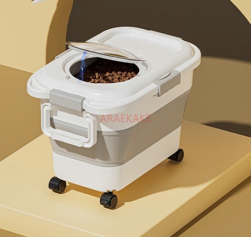 Pet grain storage bucket, fold - Food Storage Dog recension och pris