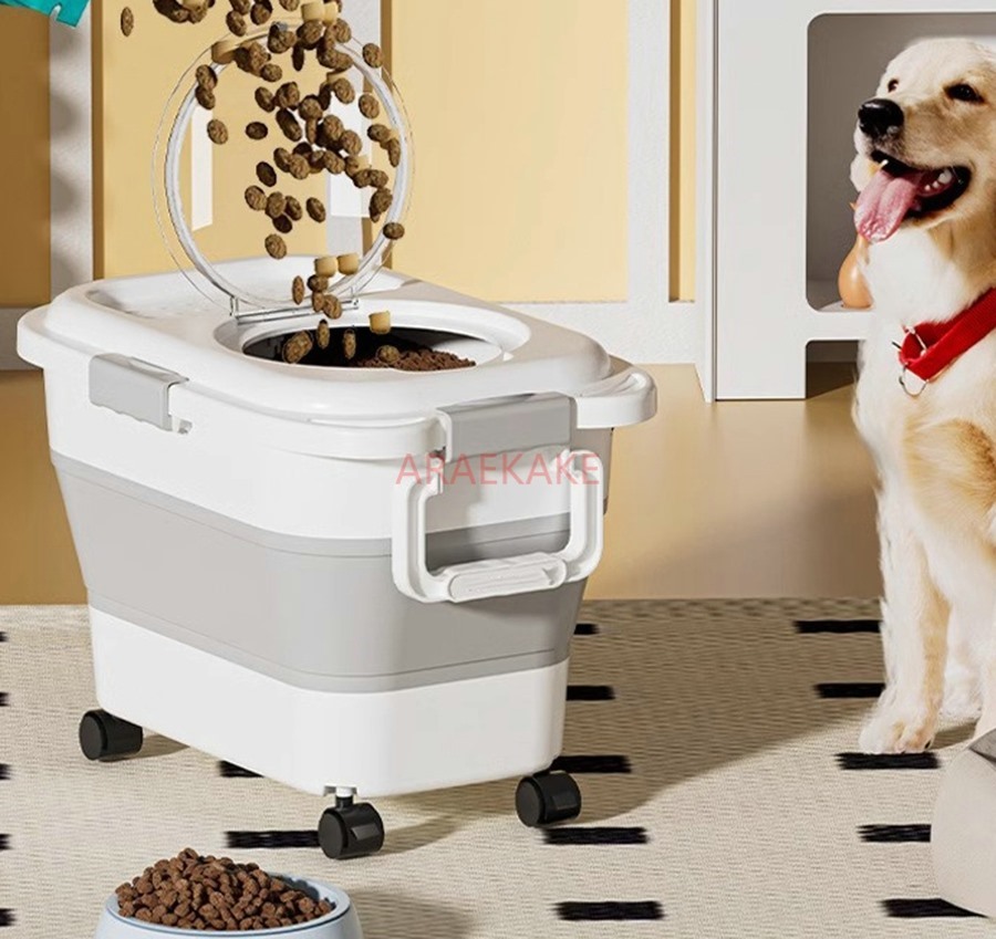 Pet grain storage bucket, fold - Food Storage Dog recension och pris