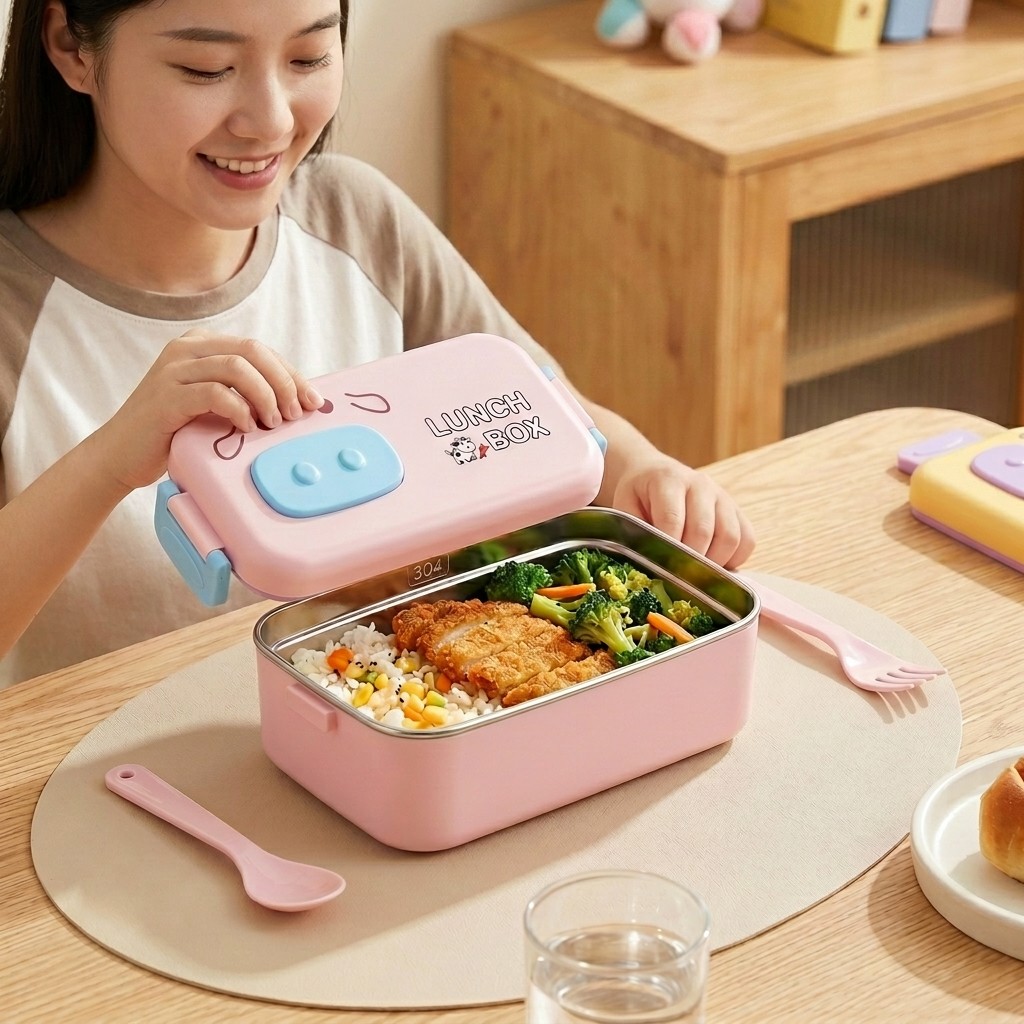 304 Stainless Steel Bento Box  - Food Storage Containers B&M recension och pris