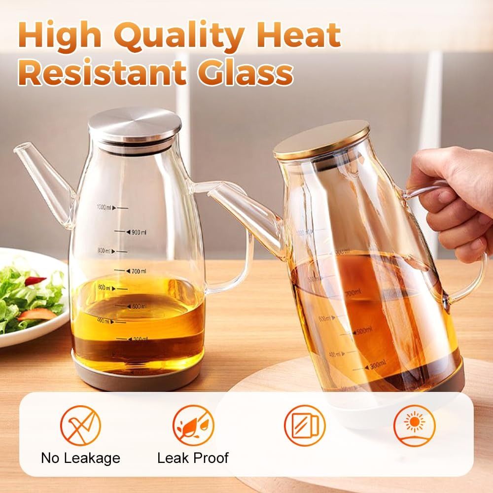 Durable Food-grade Oil Dispens - Food Storage Glass Containers Large recension och pris
