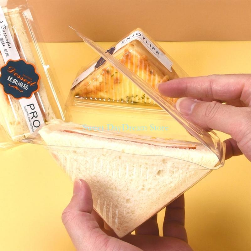 Y88C Pack of 100 PET Sandwich  - Food Storage Plastic Container recension och pris