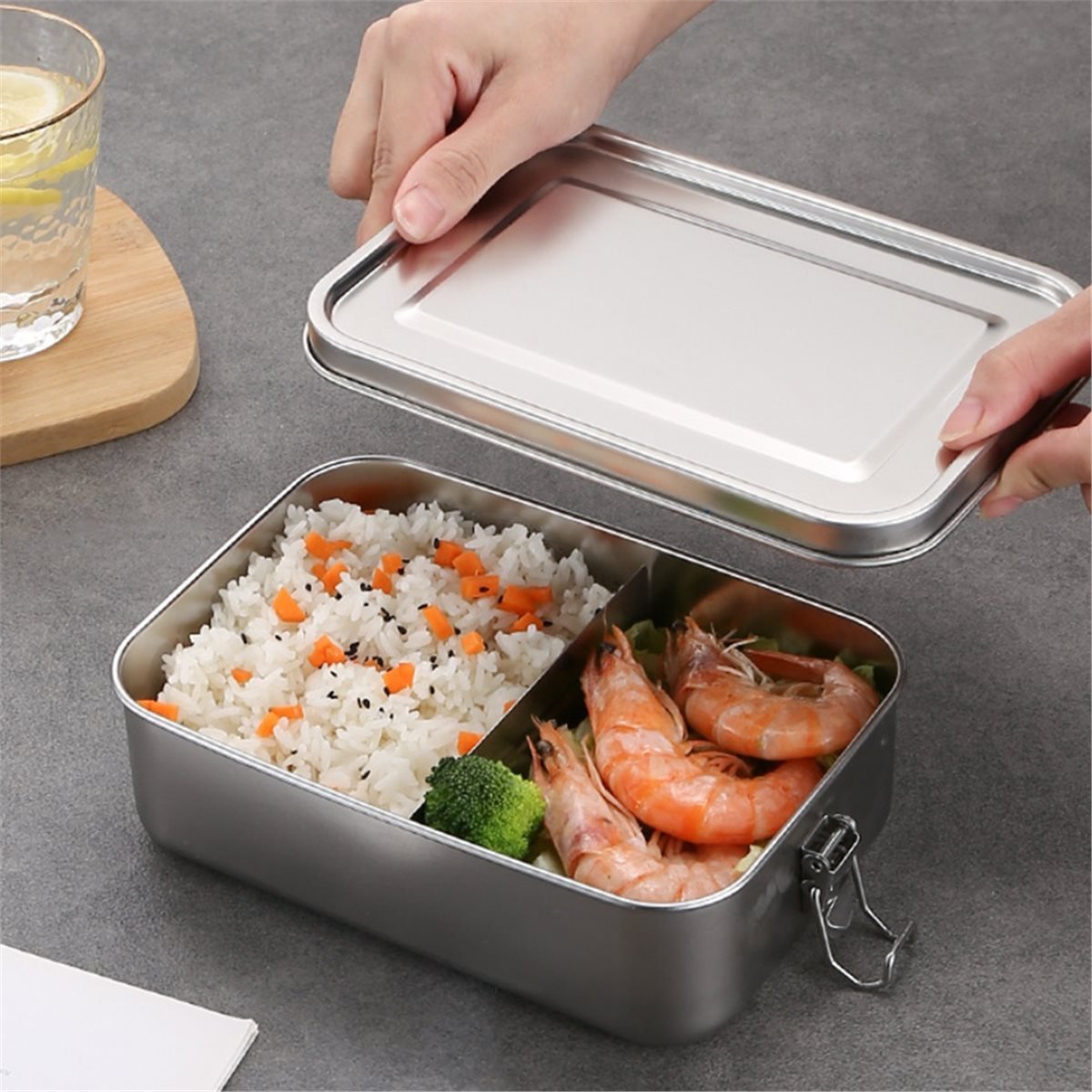A67T NEW Stainless Steel Bento - Food Storage Plastic Container recension och pris