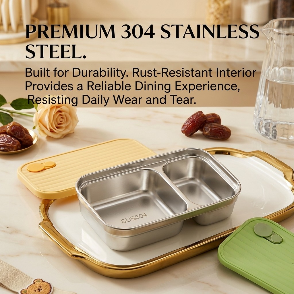 304 Stainless Steel Lunch Box  - Food Storage 30 Years recension och pris