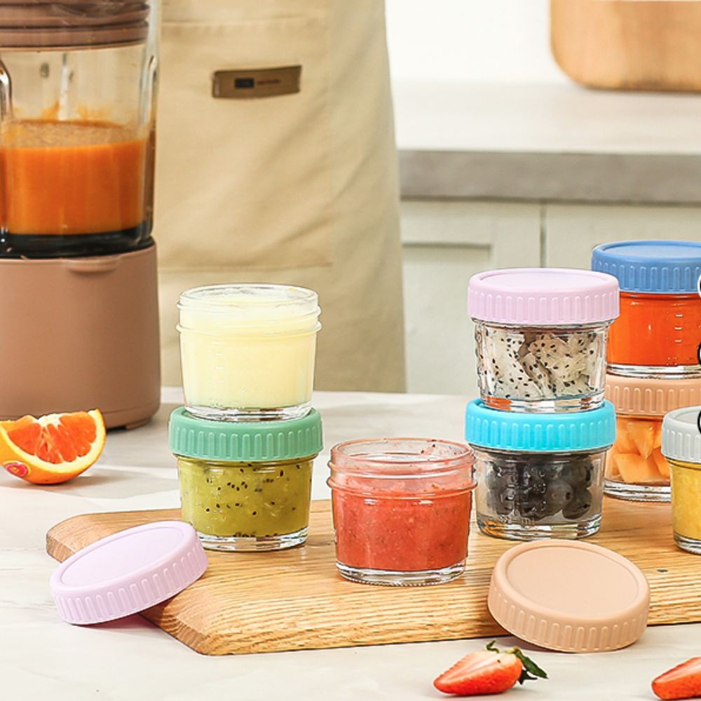 6pcs Multipurpose Glass Baby F - Food Storage Glass Box recension och pris