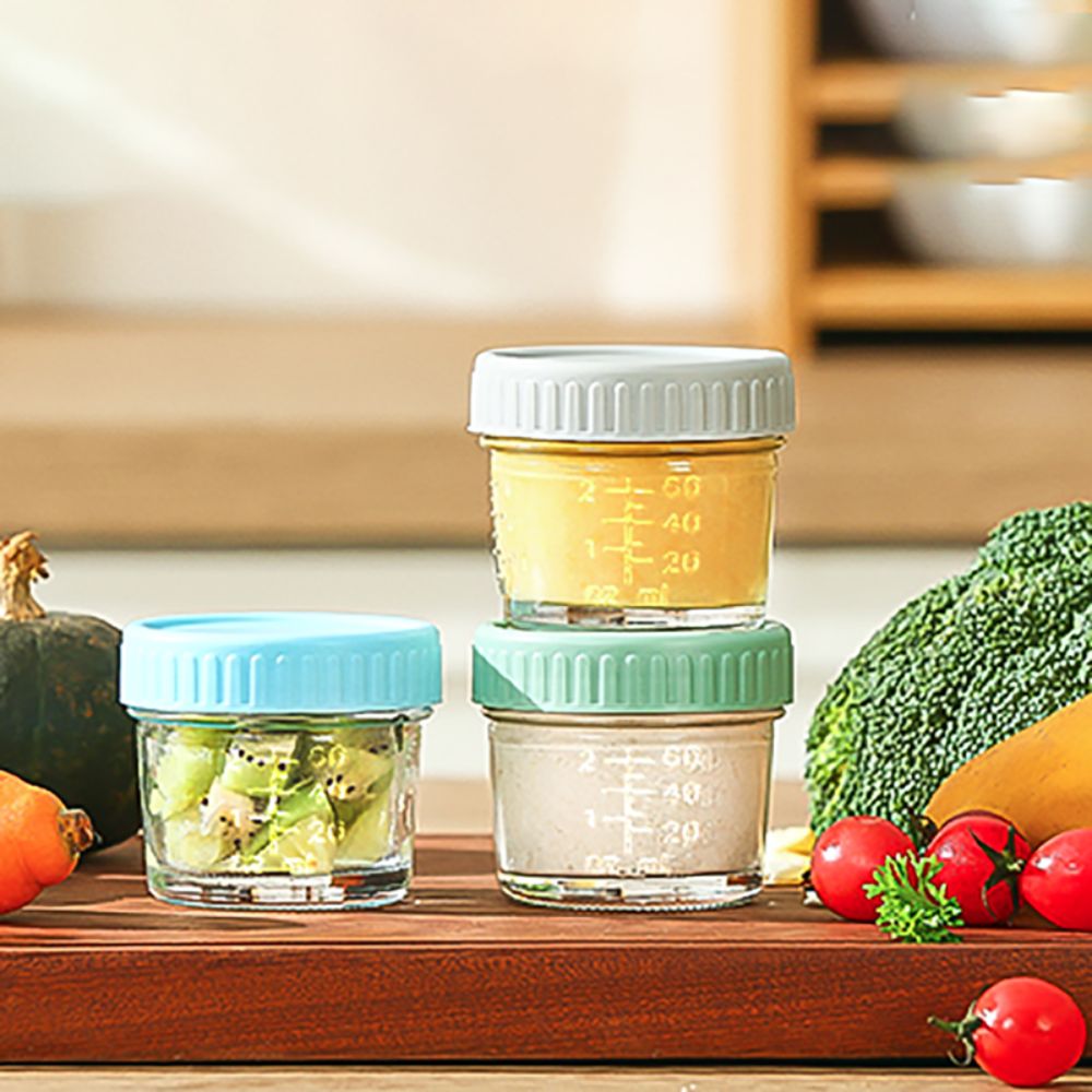 6pcs Multipurpose Glass Baby F - Food Storage Glass Box recension och pris