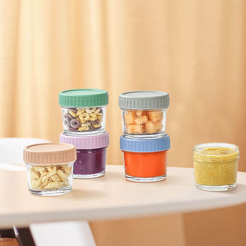 6pcs Glass Baby Food Jar Reusa - Food Storage Glass Box recension och pris