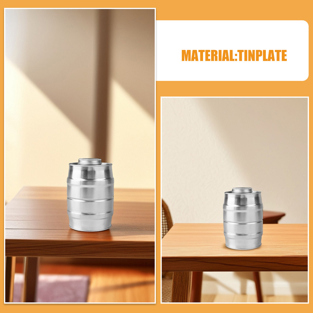 Wine Barrel Shaped Tinplate Co - Food Storage Plastic Container recension och pris