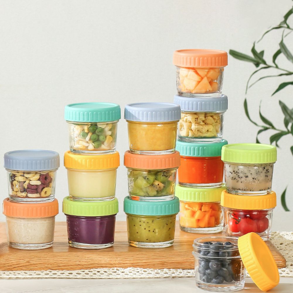 6pcs Glass Baby Food Jar Reusa - Food Storage Glass Box recension och pris