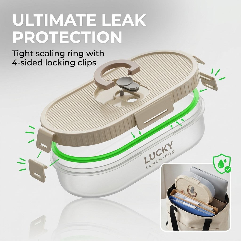 Portable Bento Lunch Box Set L - Food Storage 30 Years recension och pris