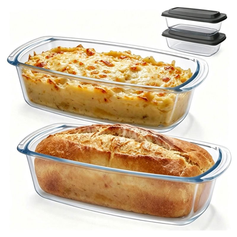 AA77 Glass Loaf Pan 7.6 Cups/1 - Food Storage Glass Containers Large recension och pris