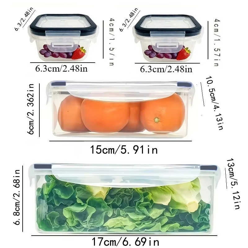 8Pcs Set Includes 4 Containers - Food Storage Containers B&M recension och pris