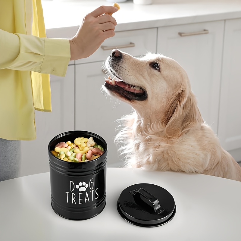 Metal Dog Treat Container Dog  - Food Storage Dog recension och pris