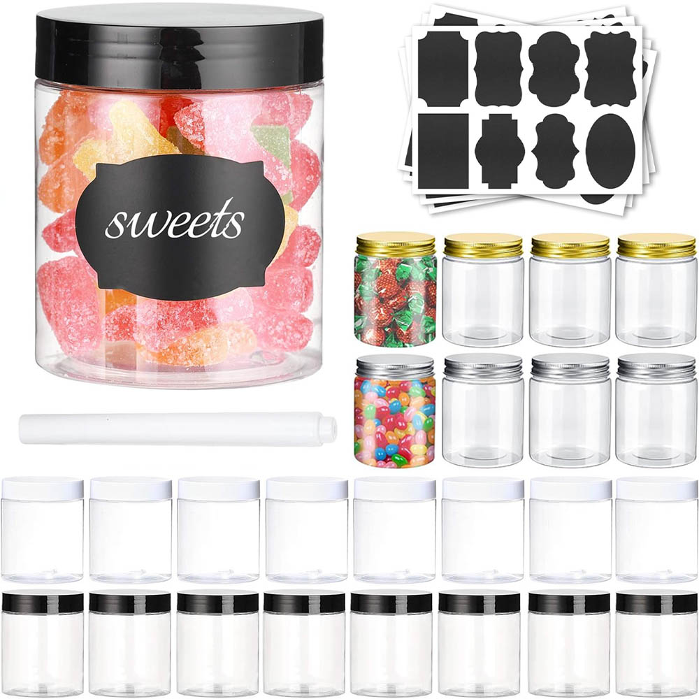 8OZ Plastic Jars with Lids, Cl - Food Storage Not Plastic recension och pris