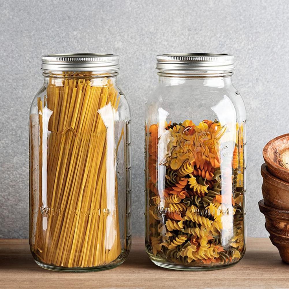 2000ML Wide Mouth Mason Glass  - Food Storage Glass Containers Large recension och pris
