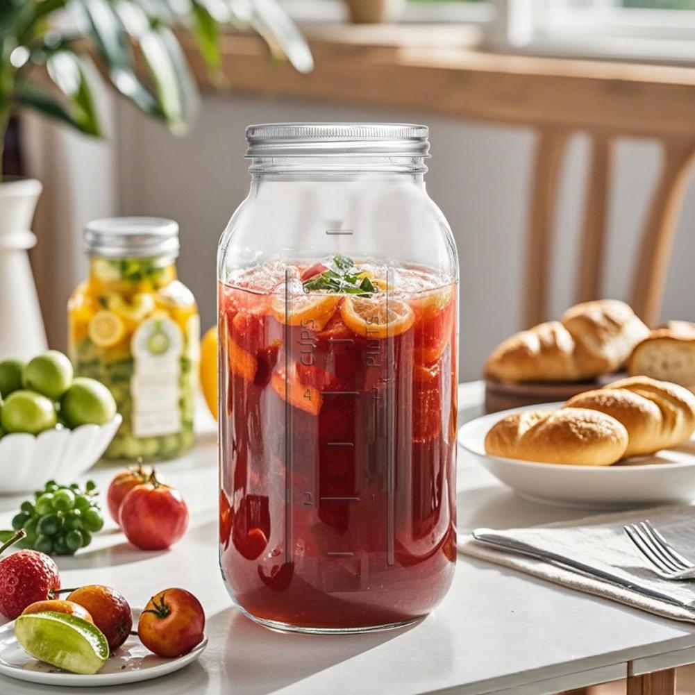 2000ML Wide Mouth Mason Glass  - Food Storage Glass Containers Large recension och pris