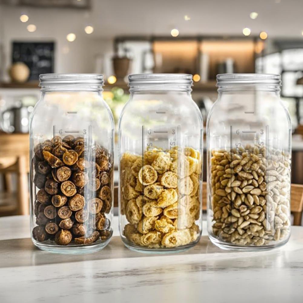 2000ML Wide Mouth Mason Glass  - Food Storage Glass Containers Large recension och pris