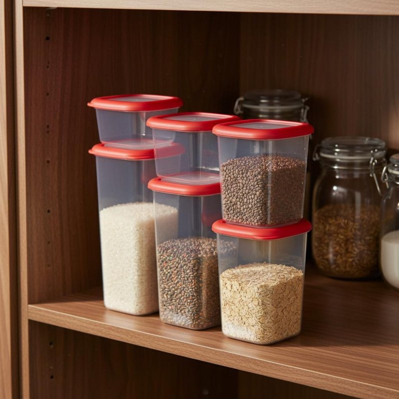 6 Pieces Airtight Food Storage - Food Storage Plastic Container recension och pris