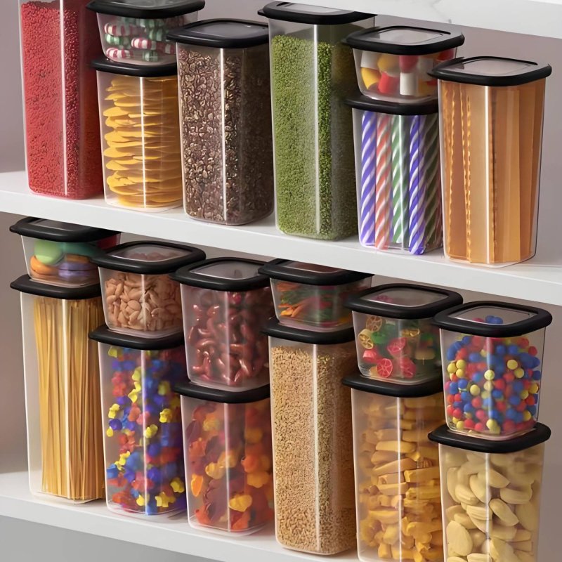 6 Pieces Airtight Food Storage - Food Storage Plastic Container recension och pris