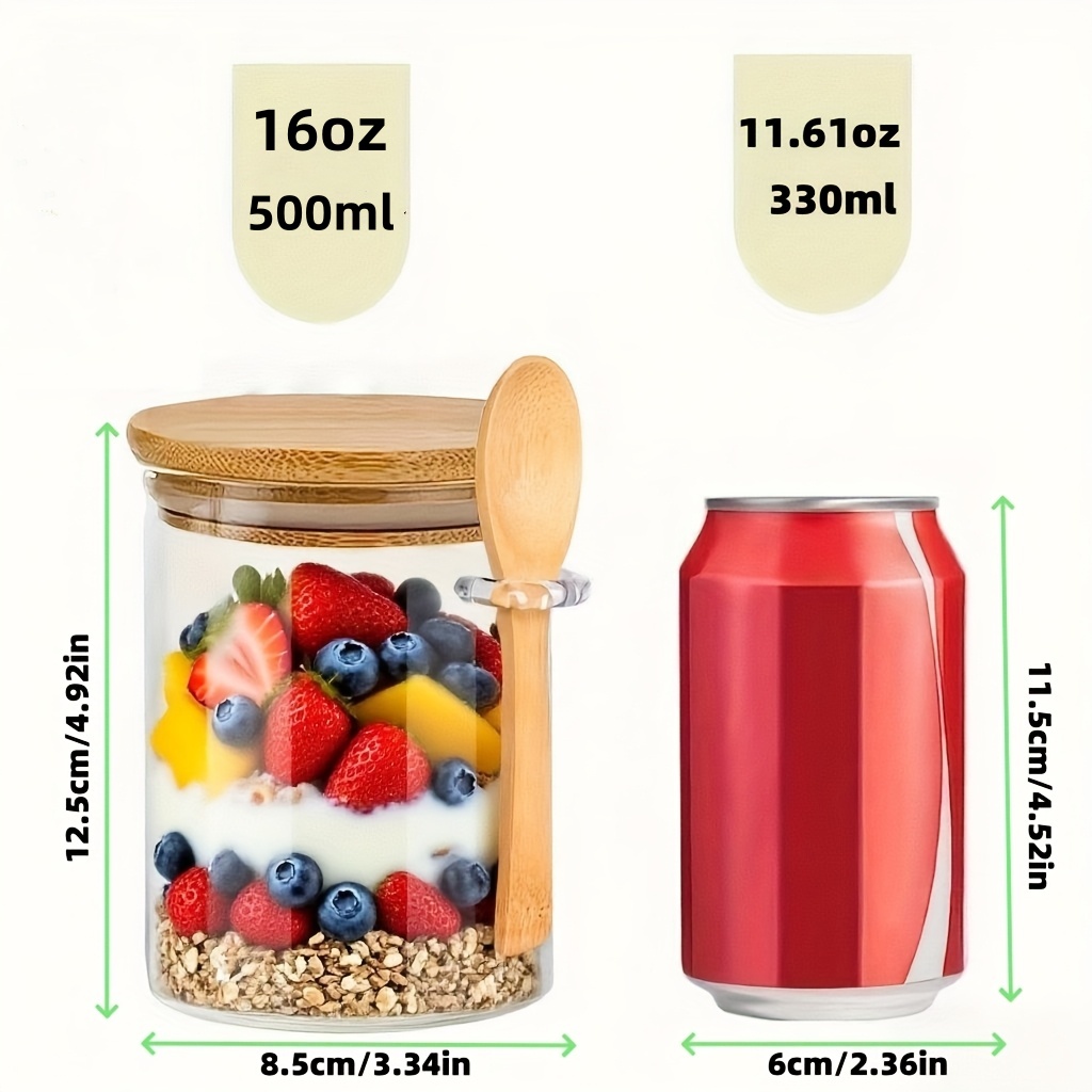 1/2/4/8Pcs Oatmeal Glass Cup S - Food Storage Glass Box recension och pris