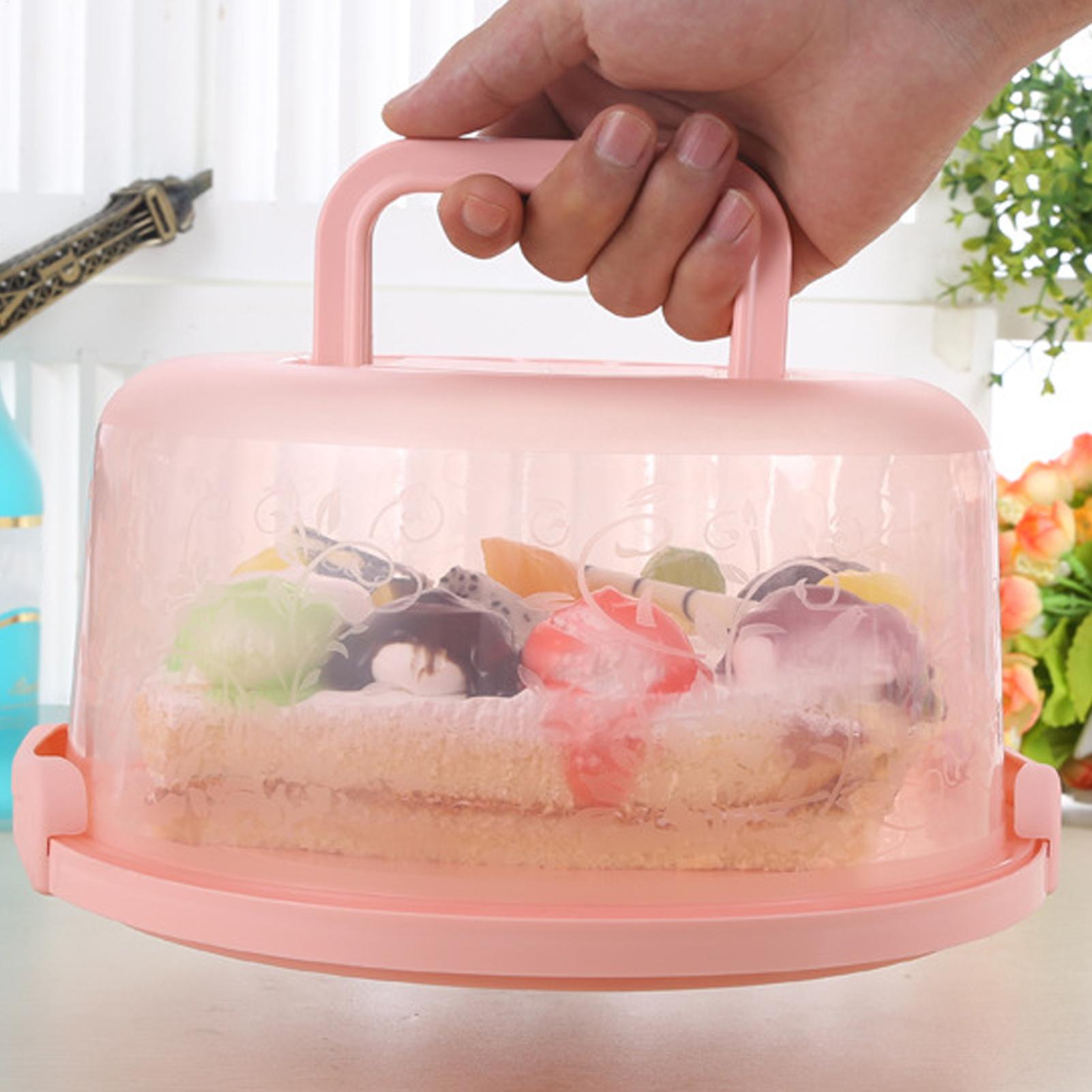 Handheld Cake Carrier Reusable - Food Storage Plastic Container recension och pris