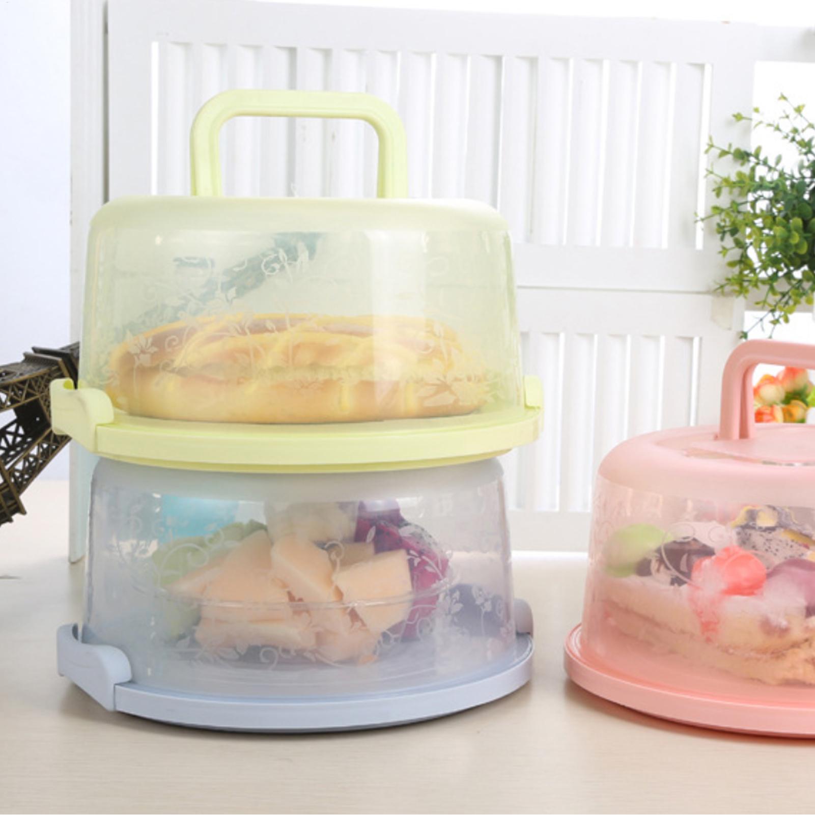 Handheld Cake Carrier Reusable - Food Storage Plastic Container recension och pris