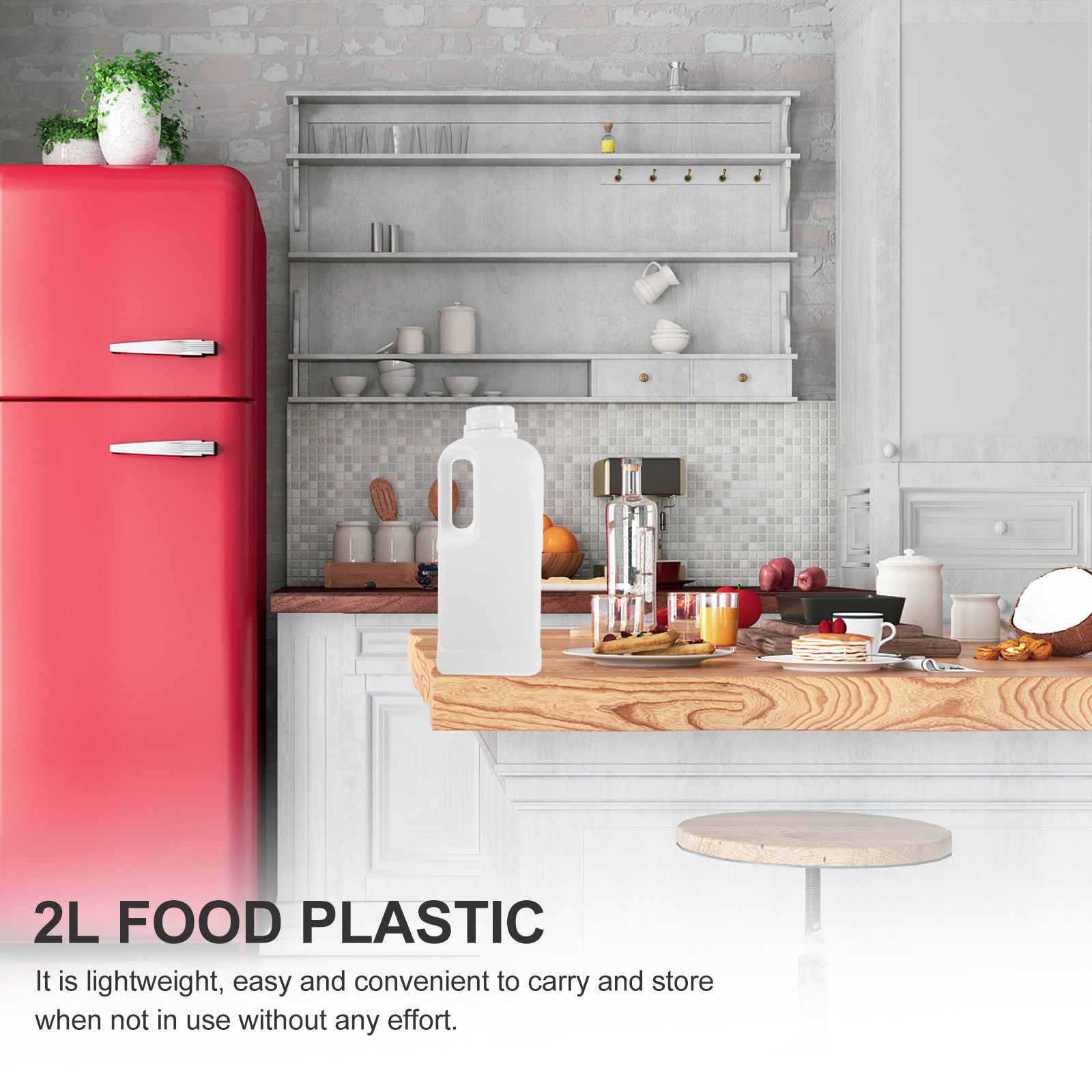 3Pcs Large Capacity 2 Gallon W - Food Storage Plastic Container recension och pris