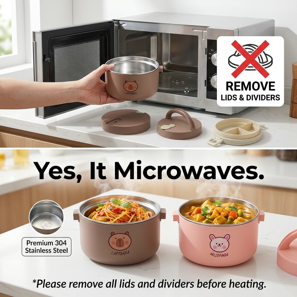 304 Stainless Steel Thermal Lu - Food Storage 30 Years recension och pris