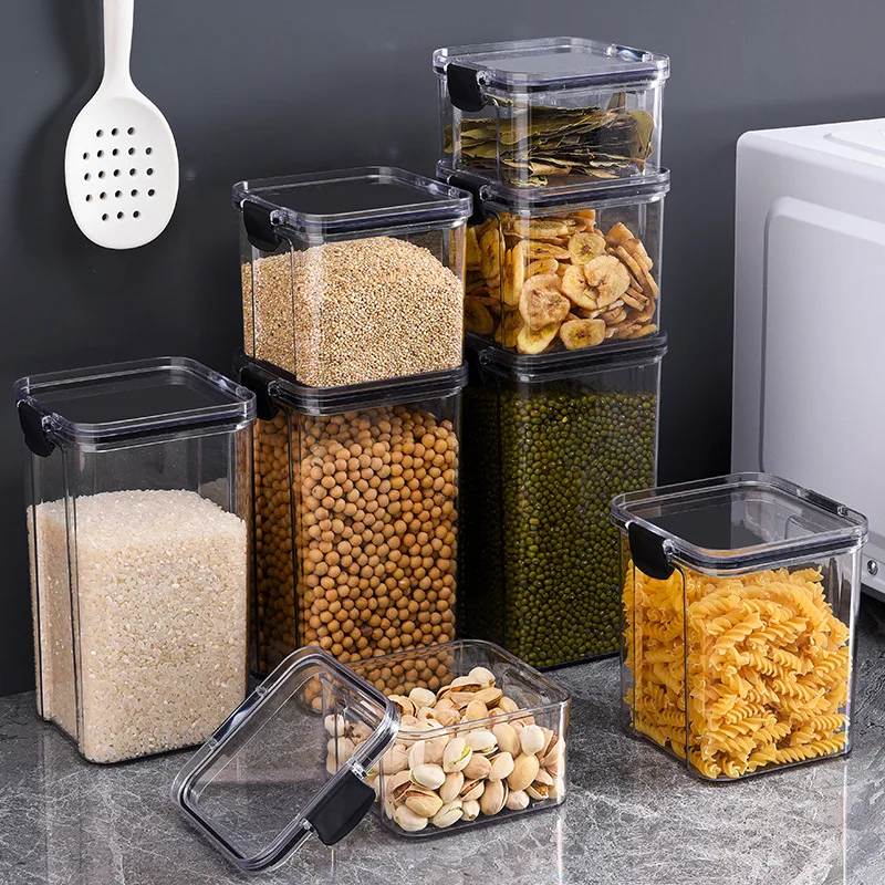 yes1PC Grain Jar Kitchen Seale - Food Storage Glass Containers Large recension och pris