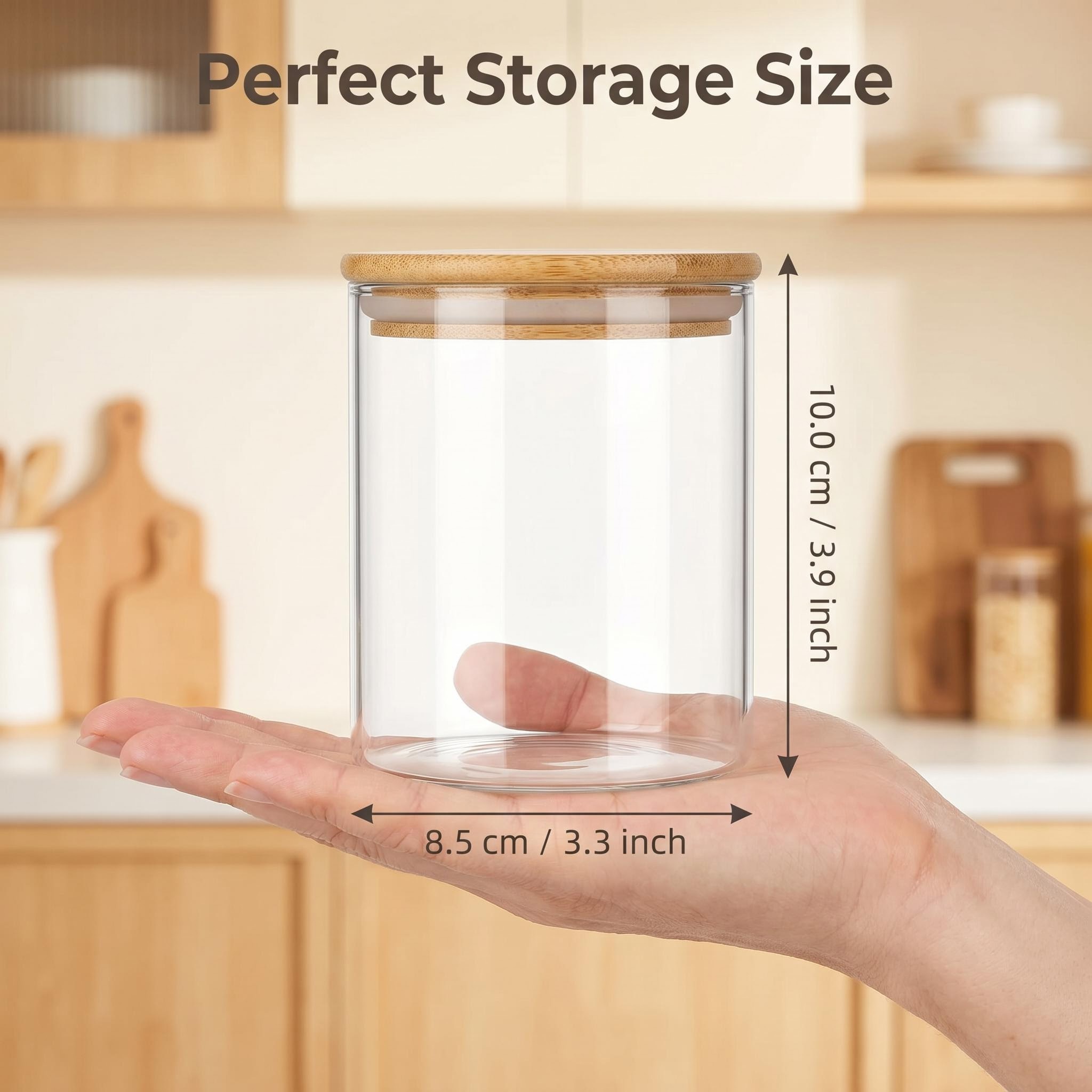 9 Pieces Clear Glass Storage C - Food Storage Containers Glass recension och pris