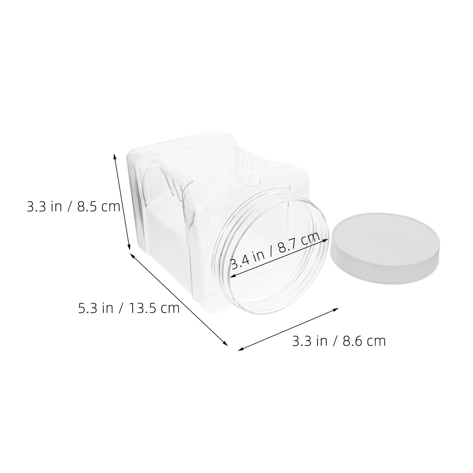 6Pcs Clear Square Airtight Sto - Food Storage Plastic Container recension och pris