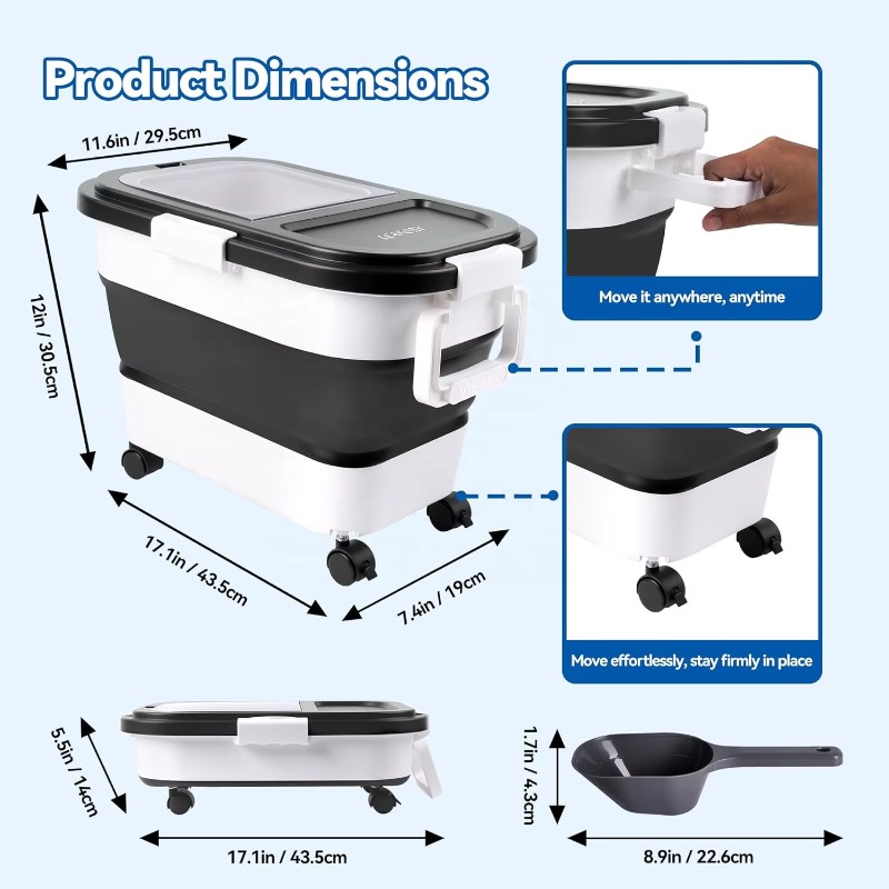Dog Food Storage Container 20- - Food Storage Dog recension och pris