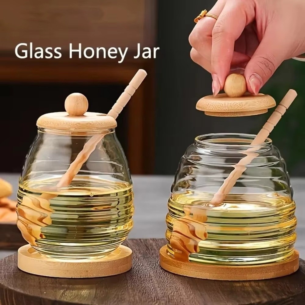 Transparent Glass Honeycomb Ta - Food Storage Glass Containers Large recension och pris