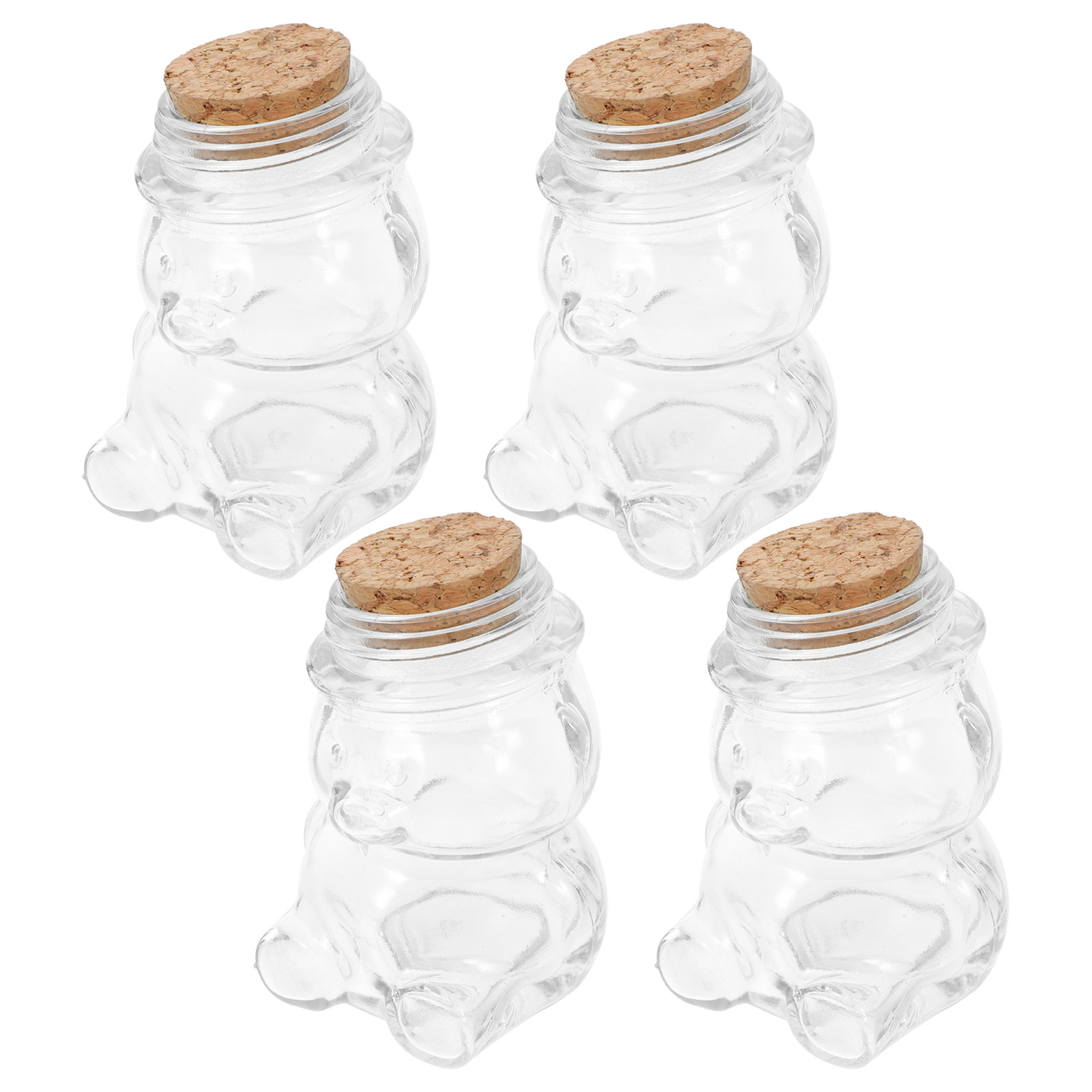4Pcs Glass Candy Jar Set Trans - Food Storage Containers Glass recension och pris