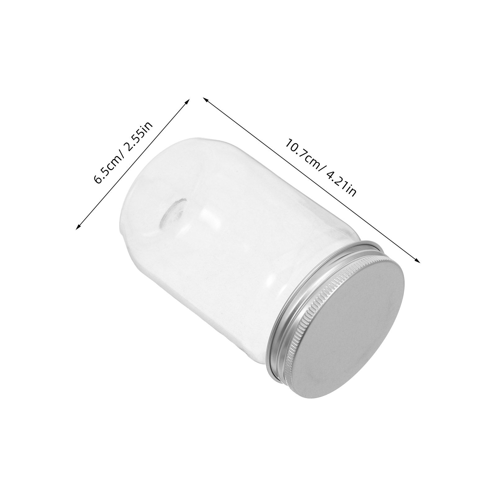 6Pcs Clear Plastic Mason Jars  - Food Storage Plastic Container recension och pris