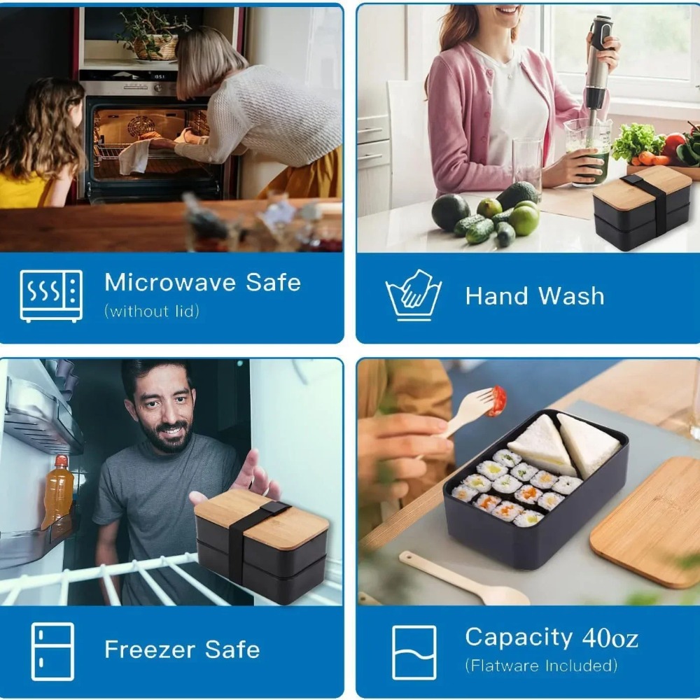 Adult Bento Lunch Box, 2-Tier  - Food Storage 30 Years recension och pris
