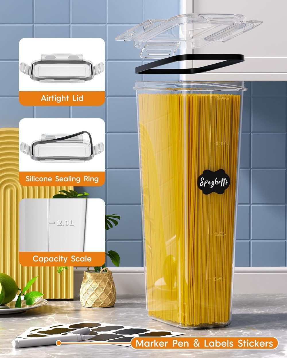 24 PCS Airtight Food Storage C - Food Storage And Containers recension och pris