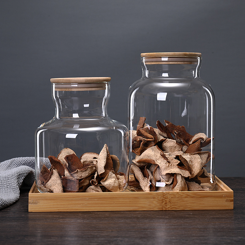 3800ml Bamboo Lid Glass Kitche - Food Storage Glass Containers Large recension och pris