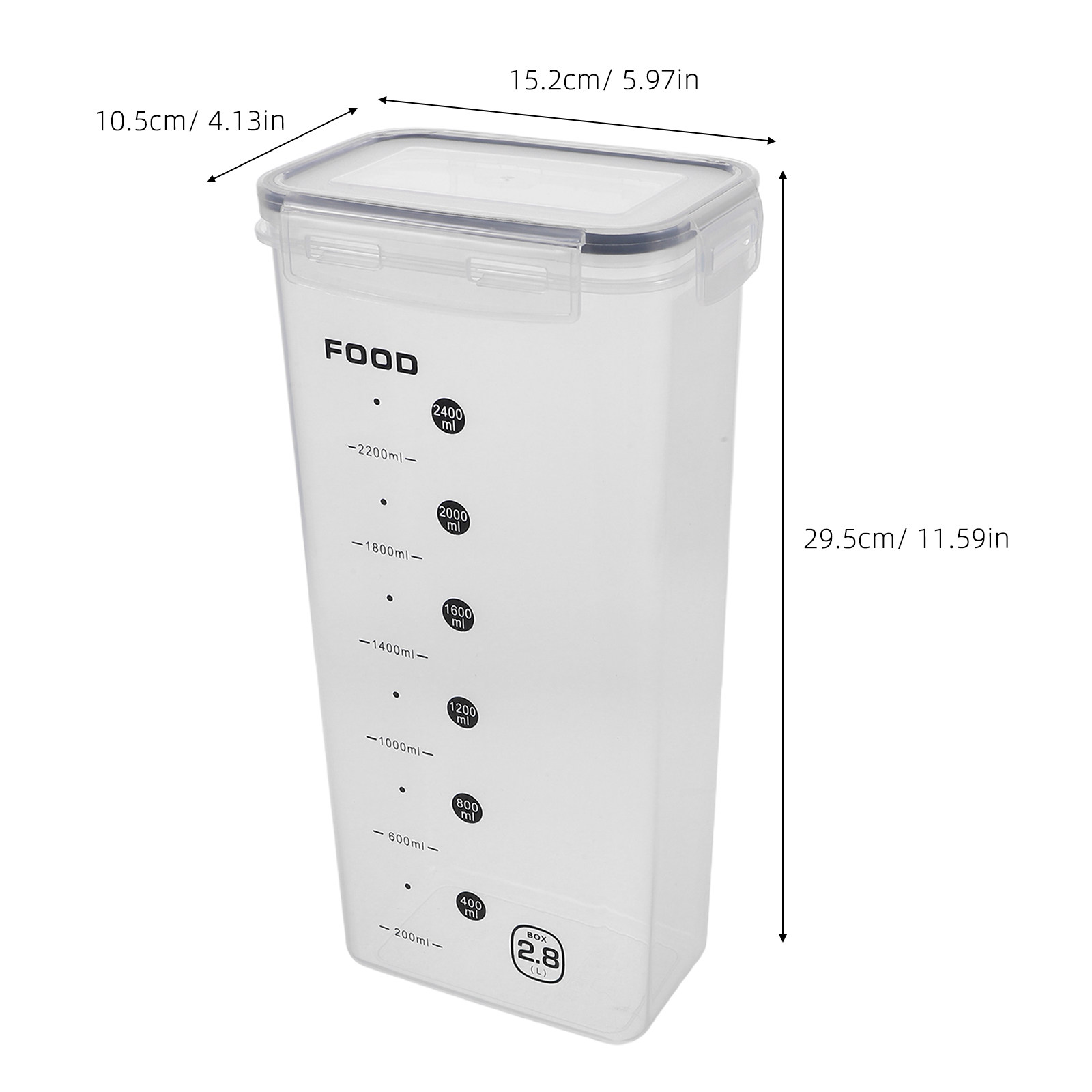 2Pcs Transparent Grain Storage - Food Storage Plastic Container recension och pris
